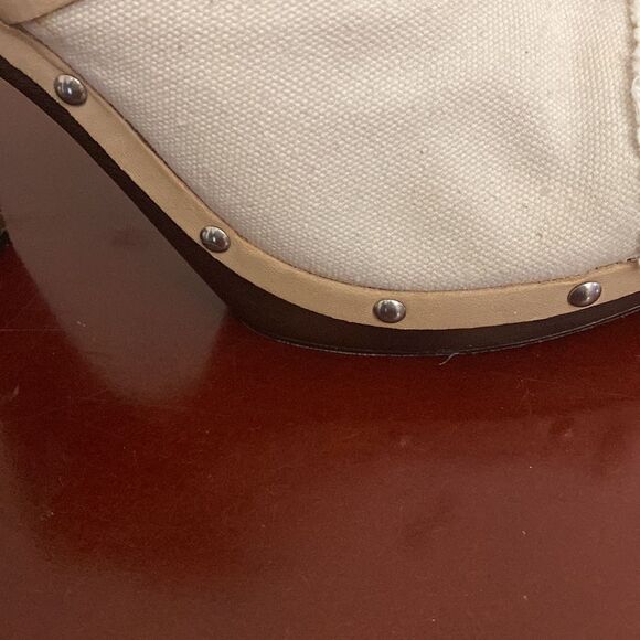 - BCBGeneration Women's Davis Clog Cream Canvas 10B - Picture 6 of 6